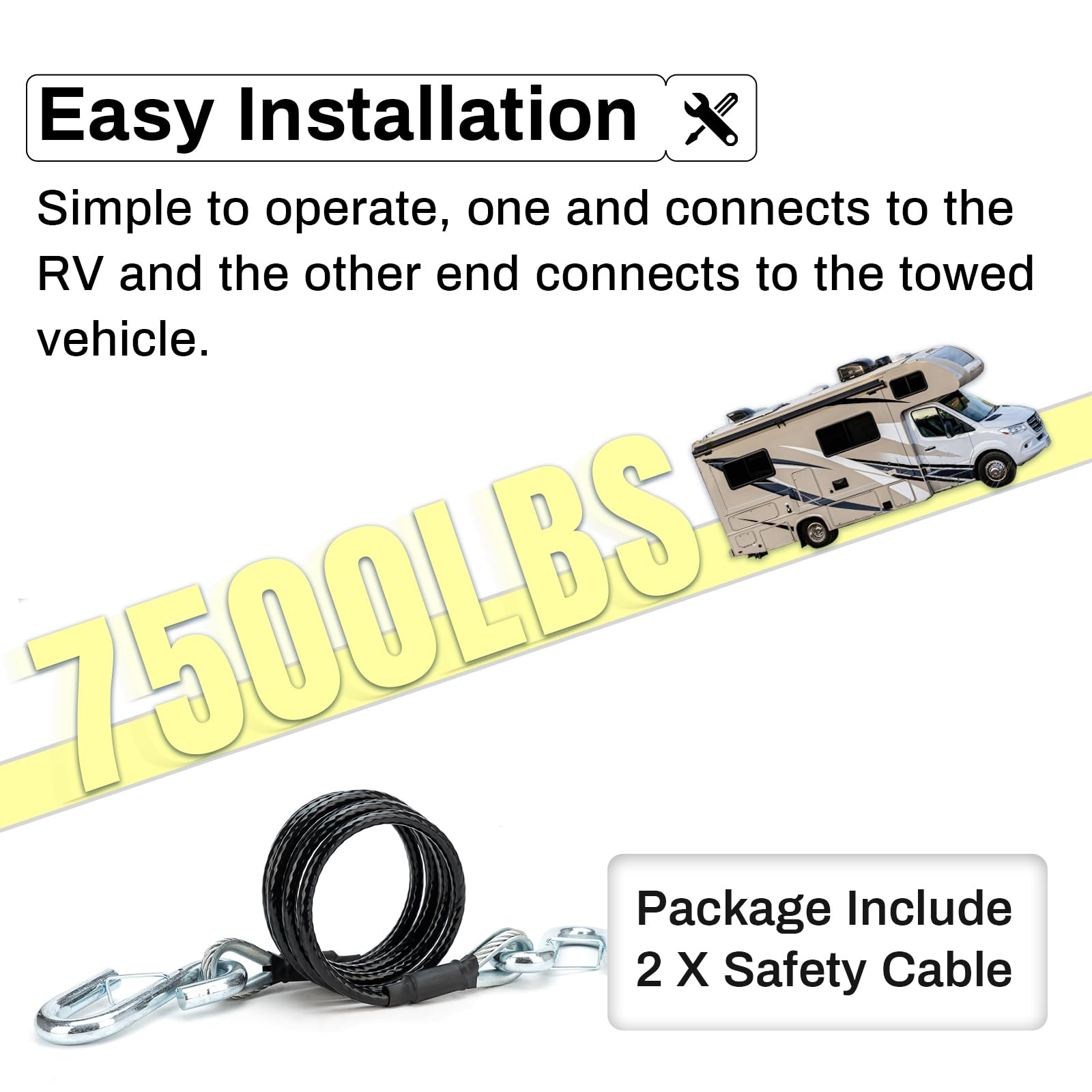 Amazon.co.jp: VODCACA BX88196 安全ケーブルキット S字フック